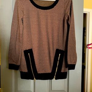 Zip front sweater